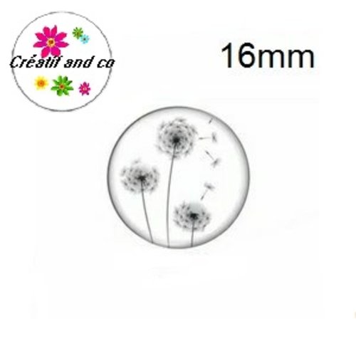 X2 cabochons pissenlit 16mm