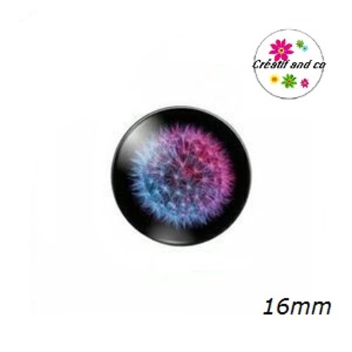 X2 cabochons pissenlit 16mm