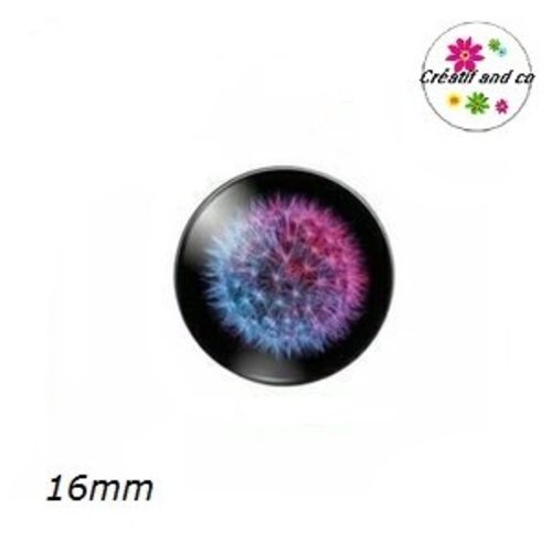 X2 cabochons pissenlit 16mm