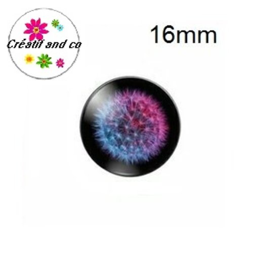 X2 cabochons pissenlit 16mm