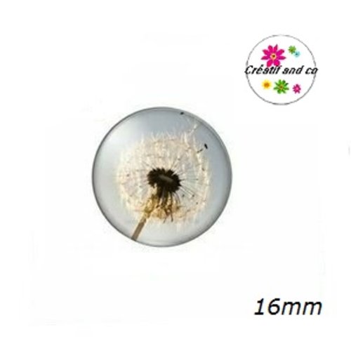 X2 cabochons pissenlit 16mm