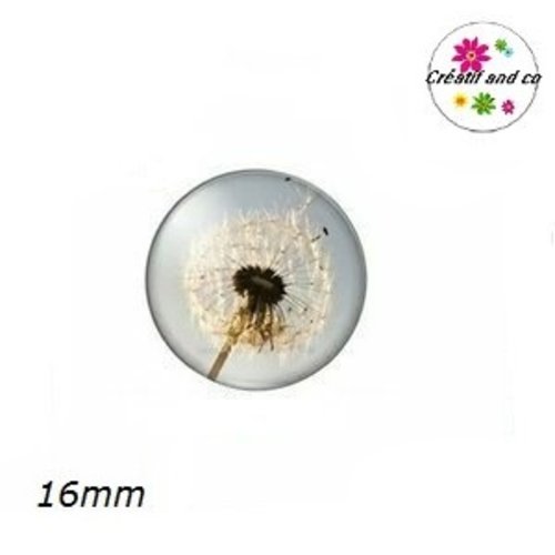 X2 cabochons pissenlit 16mm