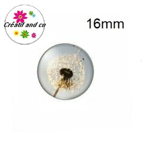 X2 cabochons pissenlit 16mm