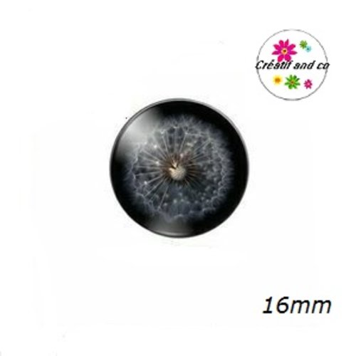 X2 cabochons pissenlit 16mm