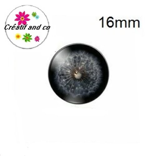 X2 cabochons pissenlit 16mm
