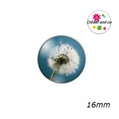 X2 cabochons pissenlit 16mm