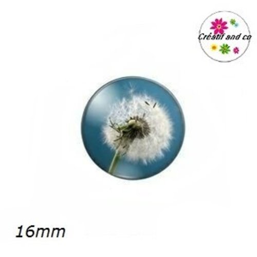 X2 cabochons pissenlit 16mm
