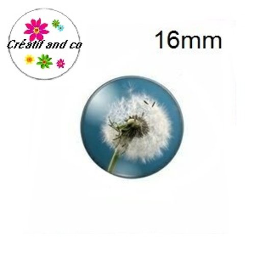 X2 cabochons pissenlit 16mm