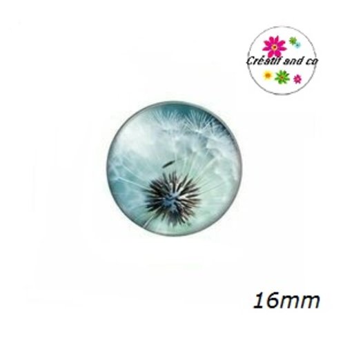 X2 cabochons pissenlit 16mm