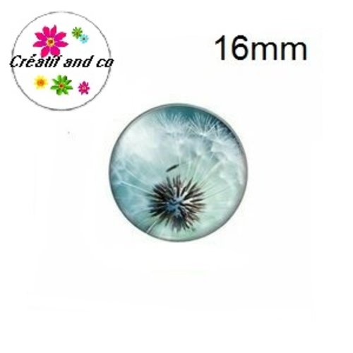 X2 cabochons pissenlit 16mm