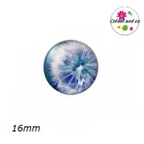 X2 cabochons pissenlit 16mm