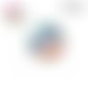 X2 cabochons nuage multi couleur 12mm