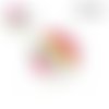 X2 cabochons nuage multi couleur 12mm