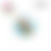 X2 cabochons nuage multi couleur 12mm