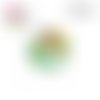 X2 cabochons nuage multi couleur 12mm