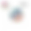 X2 cabochons nuage multi couleur 16mm