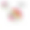 X2 cabochons nuage multi couleur 16mm