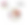 X2 cabochons nuage multi couleur 16mm