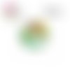 X2 cabochons nuage multi couleur 16mm