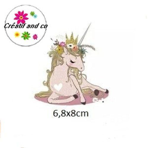Transfert thermocollant licorne pour tissu