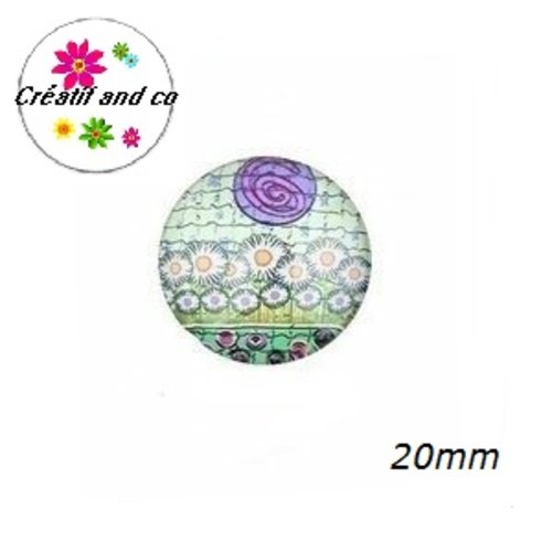 Cabochon fleuri  20mm
