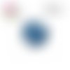 X2 cabochons bleu et blanc 16mm
