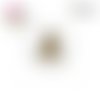 X2 cabochons ours et sa couronne de fleur 12mm