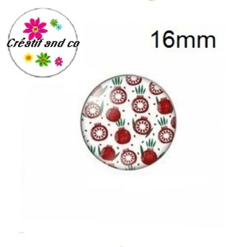 X2 cabochons fruit 16mm