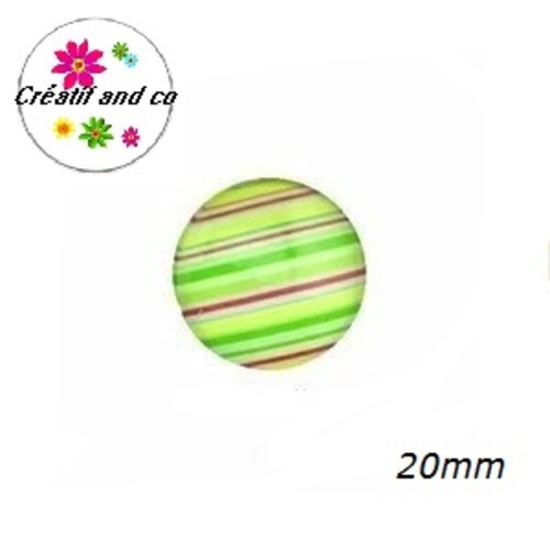 Cabochon rayé 20mm