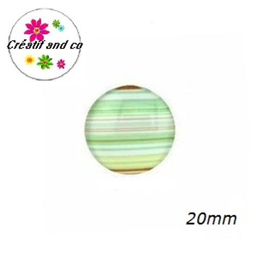 Cabochon rayé 20mm