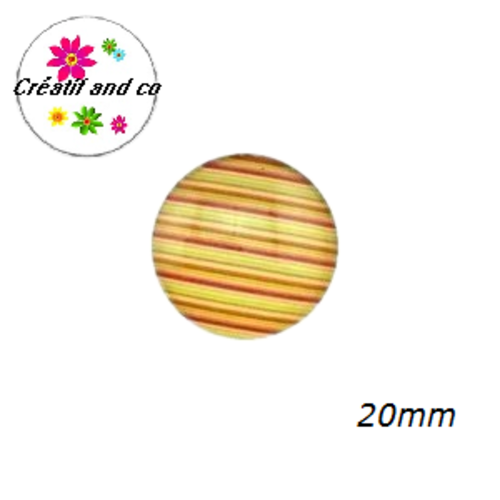 Cabochon rayé 20mm