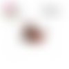 X2 cabochons escarpin rouge paillette 16mm