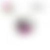 X2 cabochons escarpin fuchsia et son noeud 16mm
