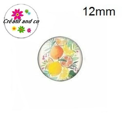 X2 cabochons fruit 12mm