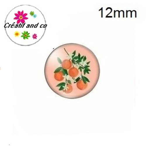 X2 cabochons fruit 12mm