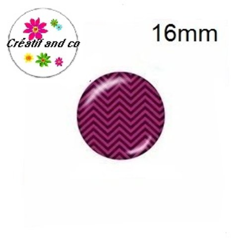 X2 cabochons rayés 16mm
