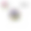 X2 cabochons motif fleur 16mm