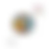 Bouton pression visage abstrait coloré