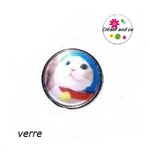 Bouton pression chat et son bonnet