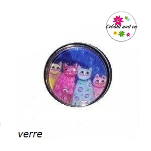 Bouton pression quatuor de chat