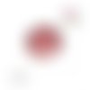 Bouton pression fleurs fond rouge