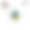 X2 cabochons plante 12mm