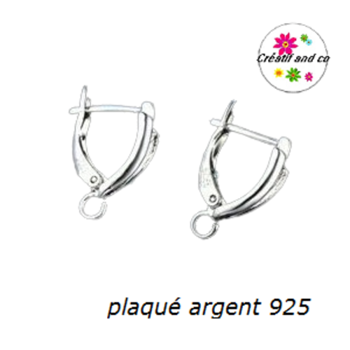 Boucle d'oreille plaqué argent 925