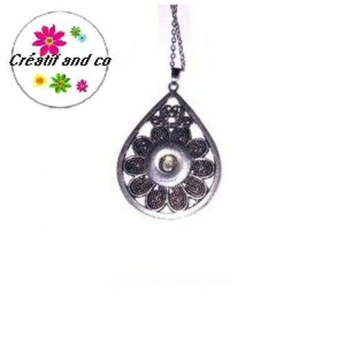 Collier pendentif  pour bouton pression