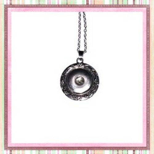 Collier pendentif  pour bouton pression