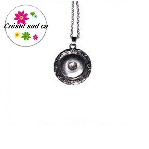 Collier pendentif  pour bouton pression