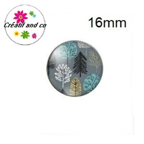 X2 cabochons arbre,feuille,végétation 16mm