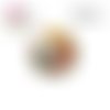 X2 cabochons fleuris 16mm