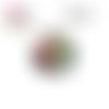 X2 cabochons fleuris 16mm