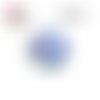 X2 cabochons fleurs bleues 16mm